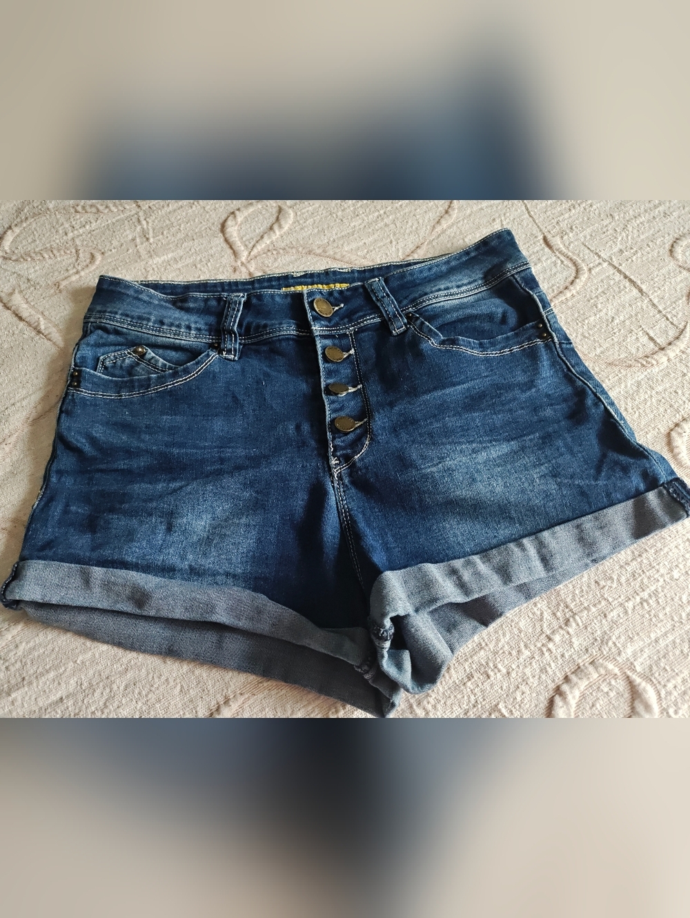 YMI High Rise Dark Blue Denim Shorts 9